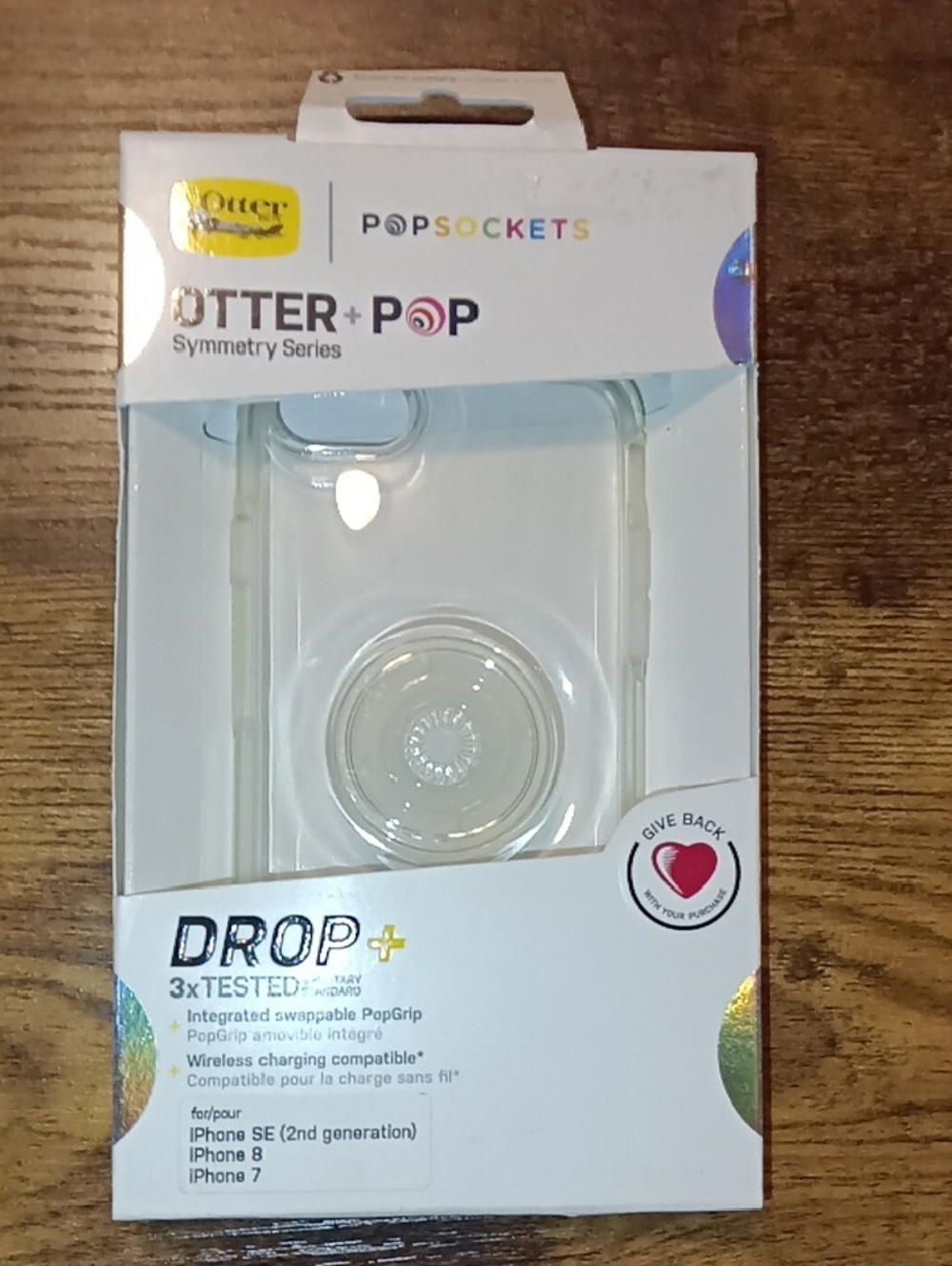 OtterBox Otter + Pop Clear PopGrip Case - Clear. iPhone 8/7 SE. S
